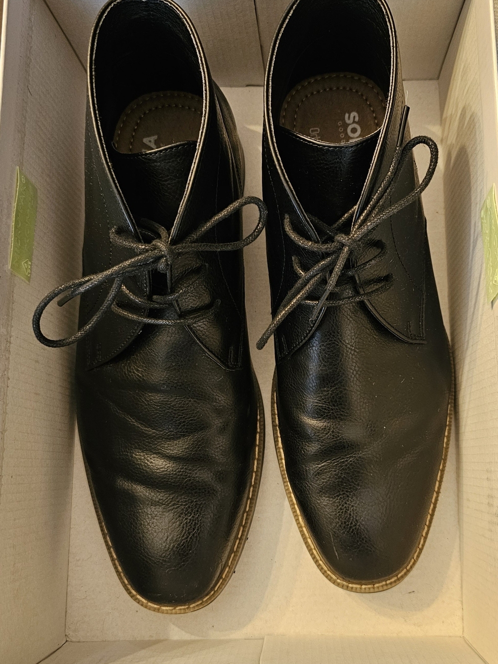 Black Men's Lace-Up Dress Boots